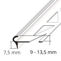 Florentine stair profile alu drawing dimensioned