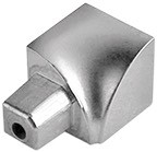 Runde Innenecken für Aluminium Profile silber 6 mm hochglanzeloxiert