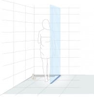 Gefällekeil Glasaufnahme rechts Illustration