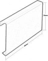 Balkonverbinder T-Form Höhe 75 Zeichnung