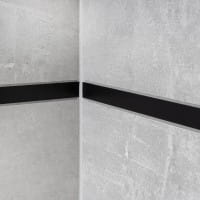 Decorative profile aluminium black ambience