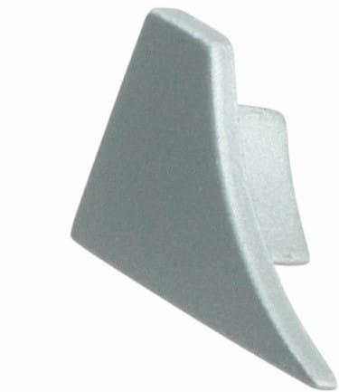 Endkappe links silber