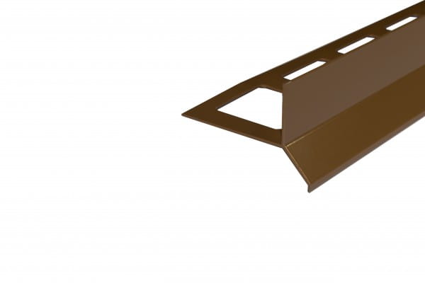 Balkonprofil Y-Form für Dickbett 65 mm braun