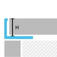 Angle profile drawing Height